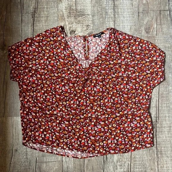 Madewell - RHYME FLORAL TOP IN SPRING FLORAL - RUSTED - Size Small - EUC!! - Picture 2 of 6